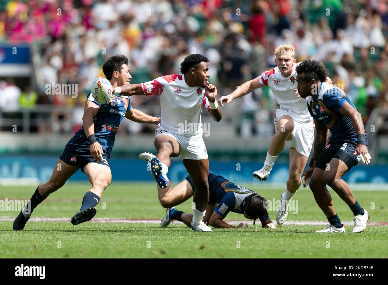 Api Bavadra of England in action during the HSBC World Sevens match ...
