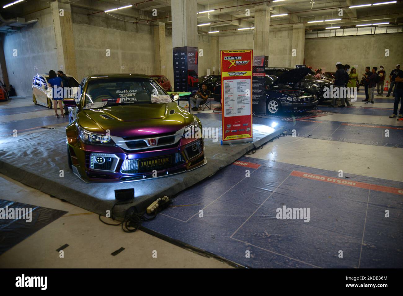 Visitor during opening day of the 2022 Indonesia Automodified (IAM) in Boxies 123 Mall in Bogor, West Java, Indonesia on May 28, 2022. The event is expected to revive Indonesia's automotive. (Photo by Adriana Adie/NurPhoto) Stock Photo