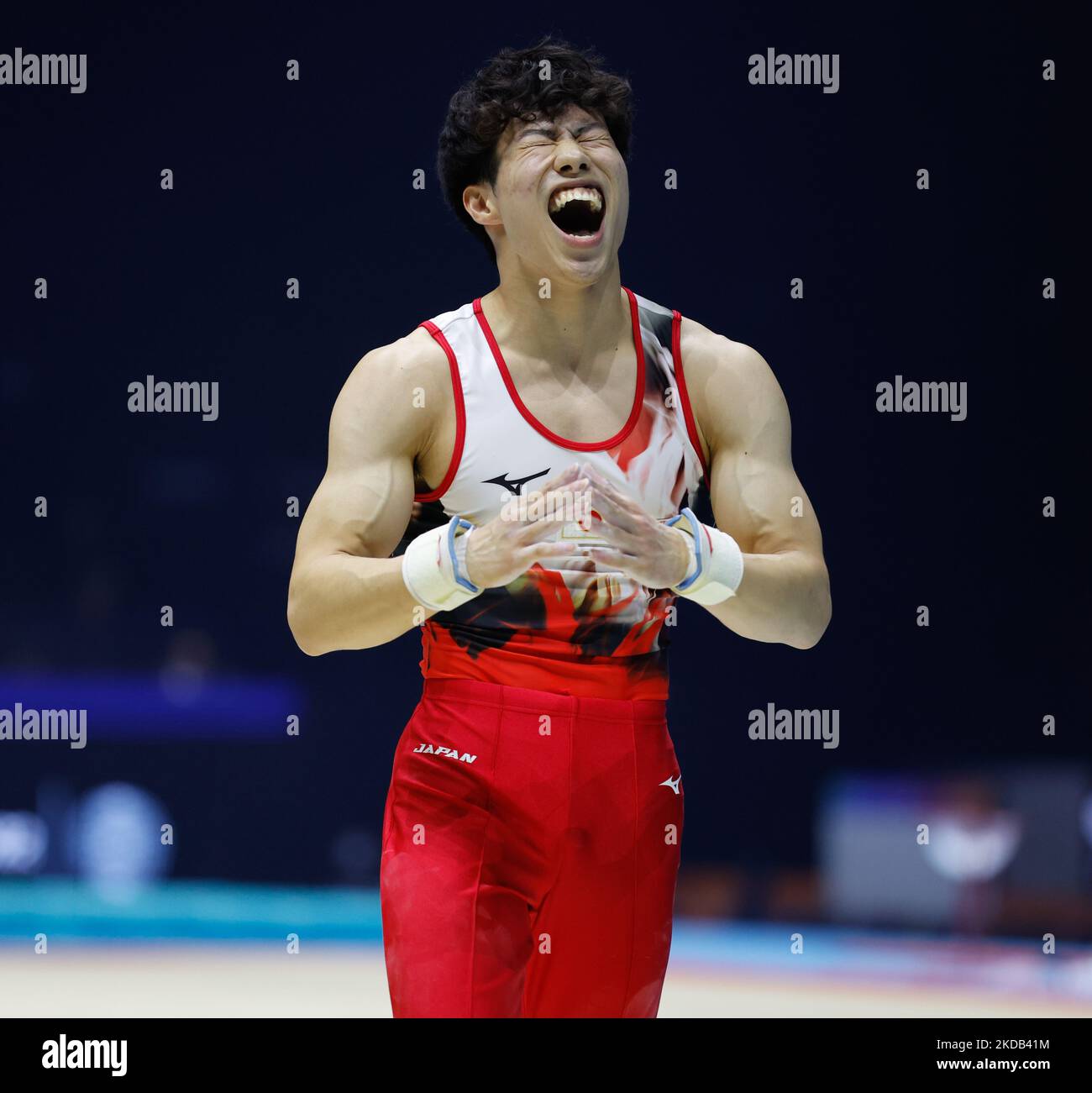 5th November 2022,  M&amp;S Bank Arena, Liverpool, England; 2022 World Artistic Gymnastics Championships Finals; Men's men's floor Final bronze medallist -   Ryosuke Doi (JAP) Stock Photo