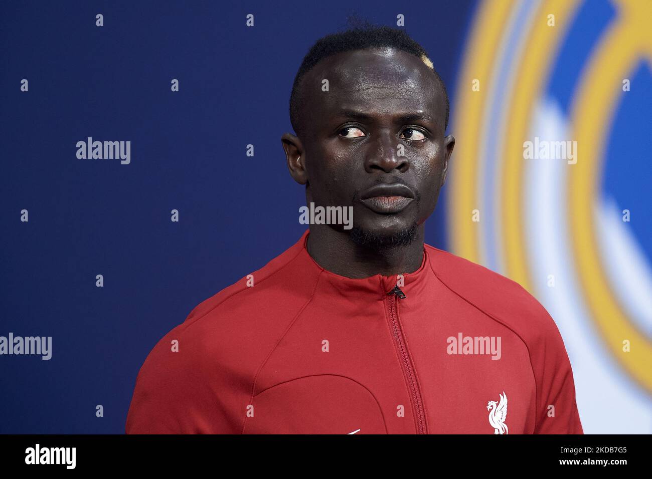 Sadio Mane of Liverpool prior the UEFA Champions League final match between Liverpool FC and Real Madrid at Stade de France on May 28, 2022 in Paris, France. (Photo by Jose Breton/Pics Action/NurPhoto) Stock Photo