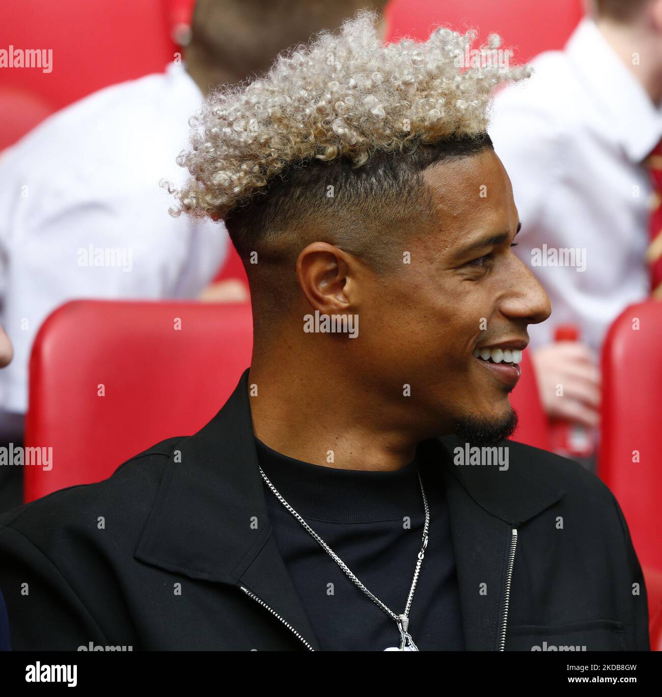 LONDON, ENGLAND - MAY 29:Lyle Taylor of Nottingham Forest during Championship Play -Off Final between Huddersfield Town and Nottingham Forest at Wembley Stadium , London, UK 29th May , 2022 (Photo by Action Foto Sport/NurPhoto) Stock Photo