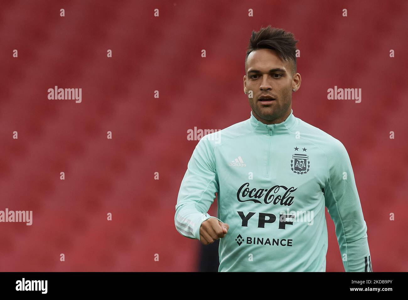 Lautaro Martinez of Argentina during the Argentina Training Session at Wembley Stadium on May 31, 2022 in London, England. (Photo by Jose Breton/Pics Action/NurPhoto) Stock Photo