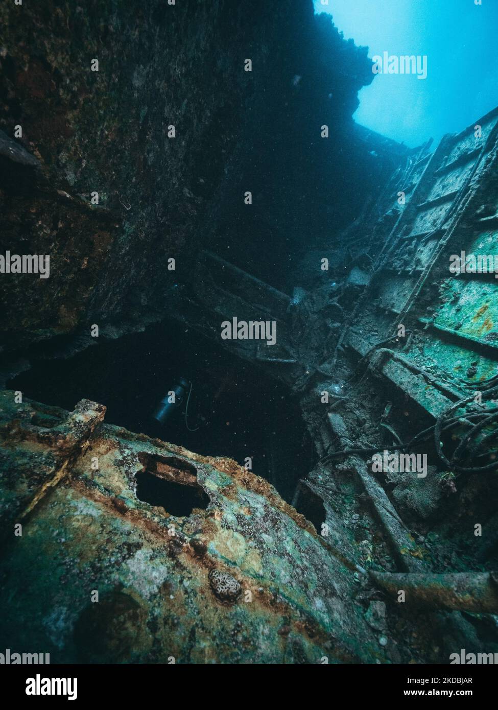 Sports diver by a wreck hi-res stock photography and images - Alamy