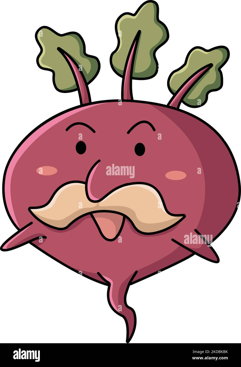 A vector illustration of a cute cartoon beet Stock Vector Image & Art