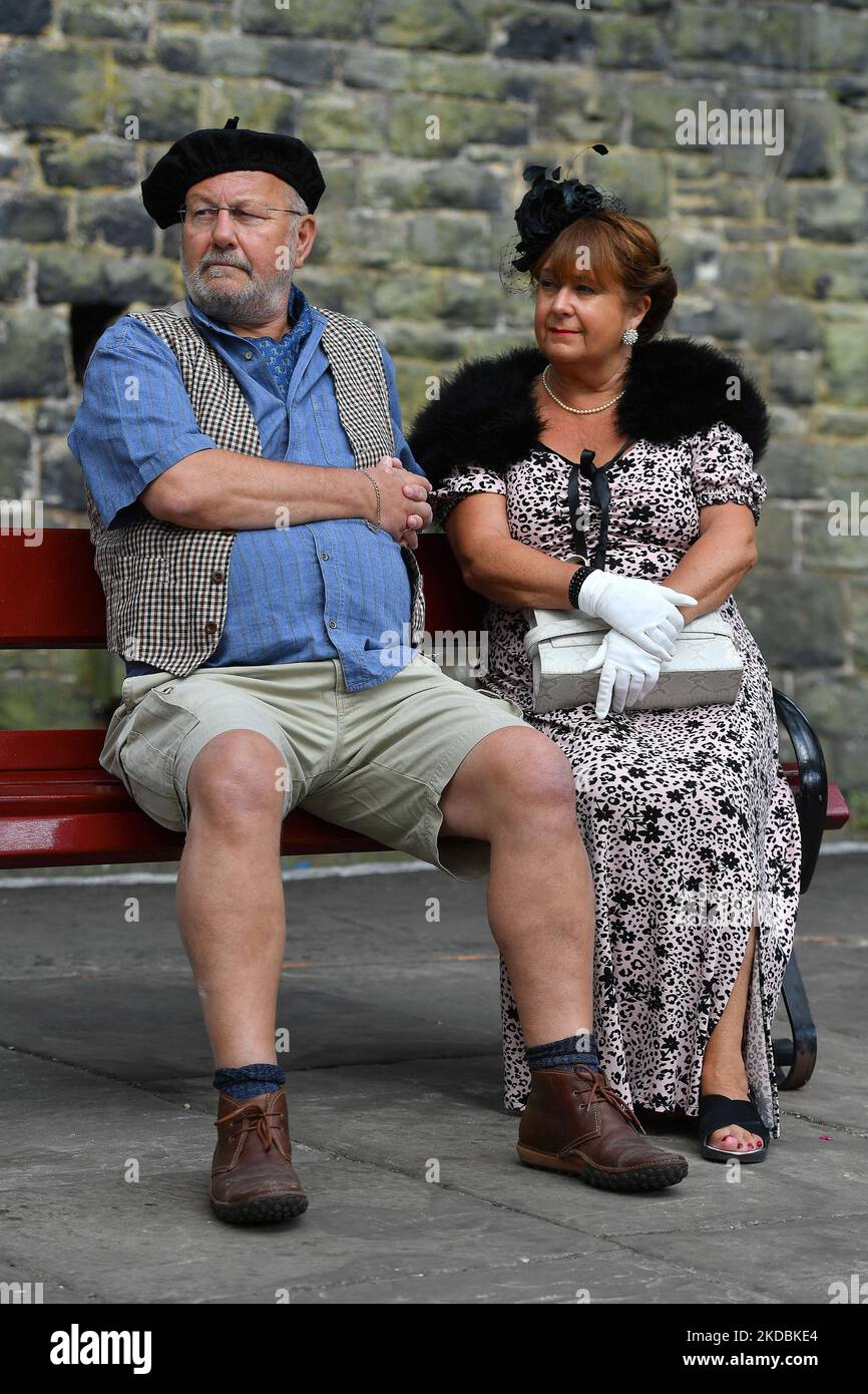 Reenactors enjoy the weekend on the East Lancashire Railway at Bury
