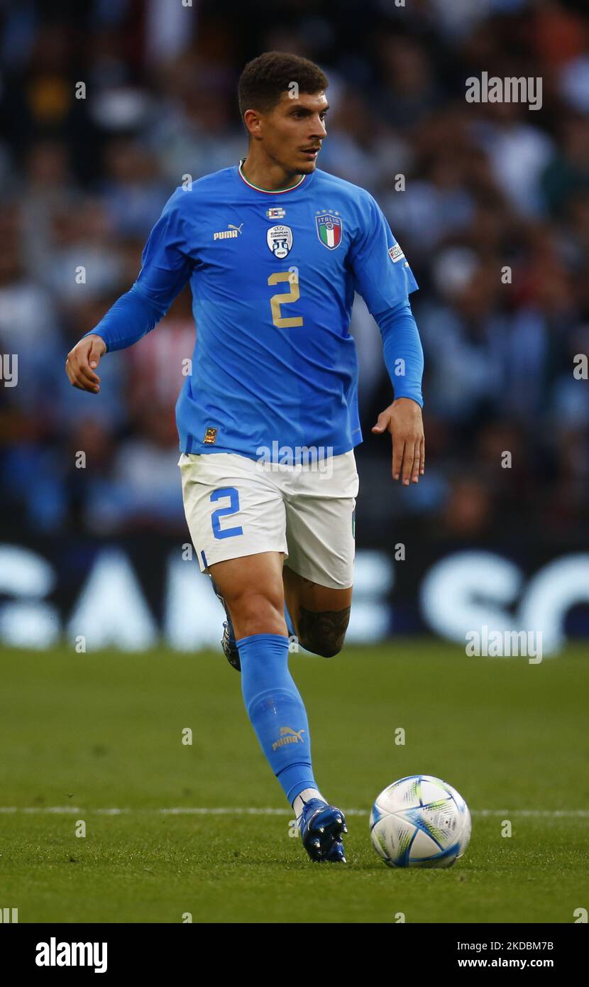 Giovanni Di Lorenzo of Italy during Finalissima Conmebol - UEFA Cup of Champions between Italy and Argentina at Wembley Stadium , London, UK 01st June, 2022 (Photo by Action Foto Sport/NurPhoto) Stock Photo