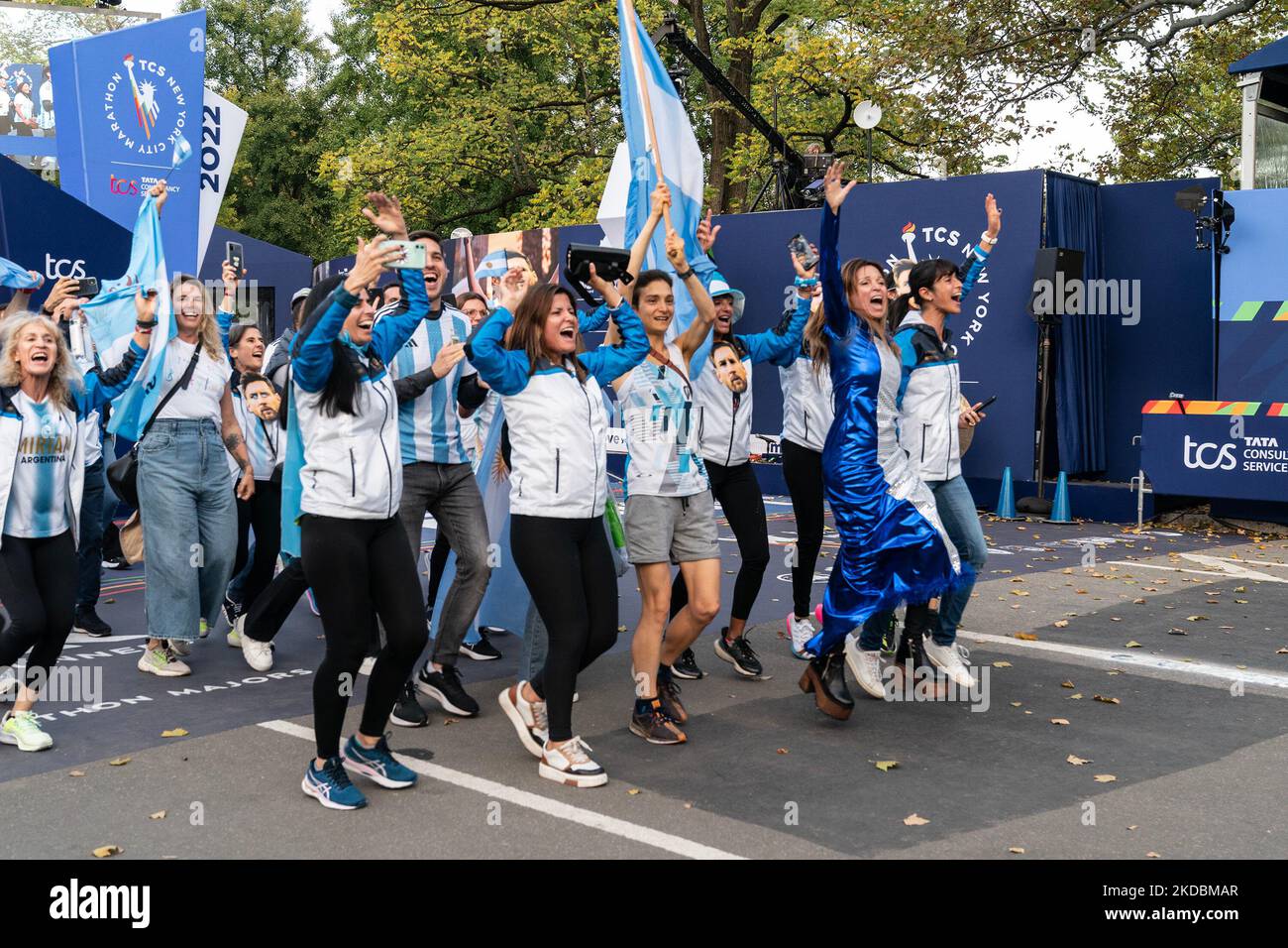 New York, New York, USA. 4th Nov, 2022. Argentina delegation walks