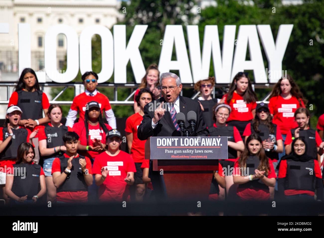 U.S. Senator Bob Menendez (D-CT) speaks at a Students Demand Action ...