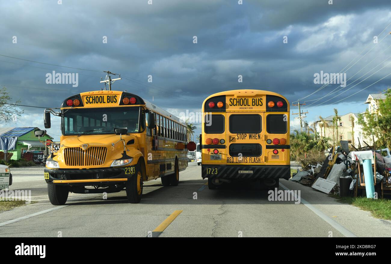 Pine Island, FL, USA10/24/2022School buses transport students in neighborhoods impacted by