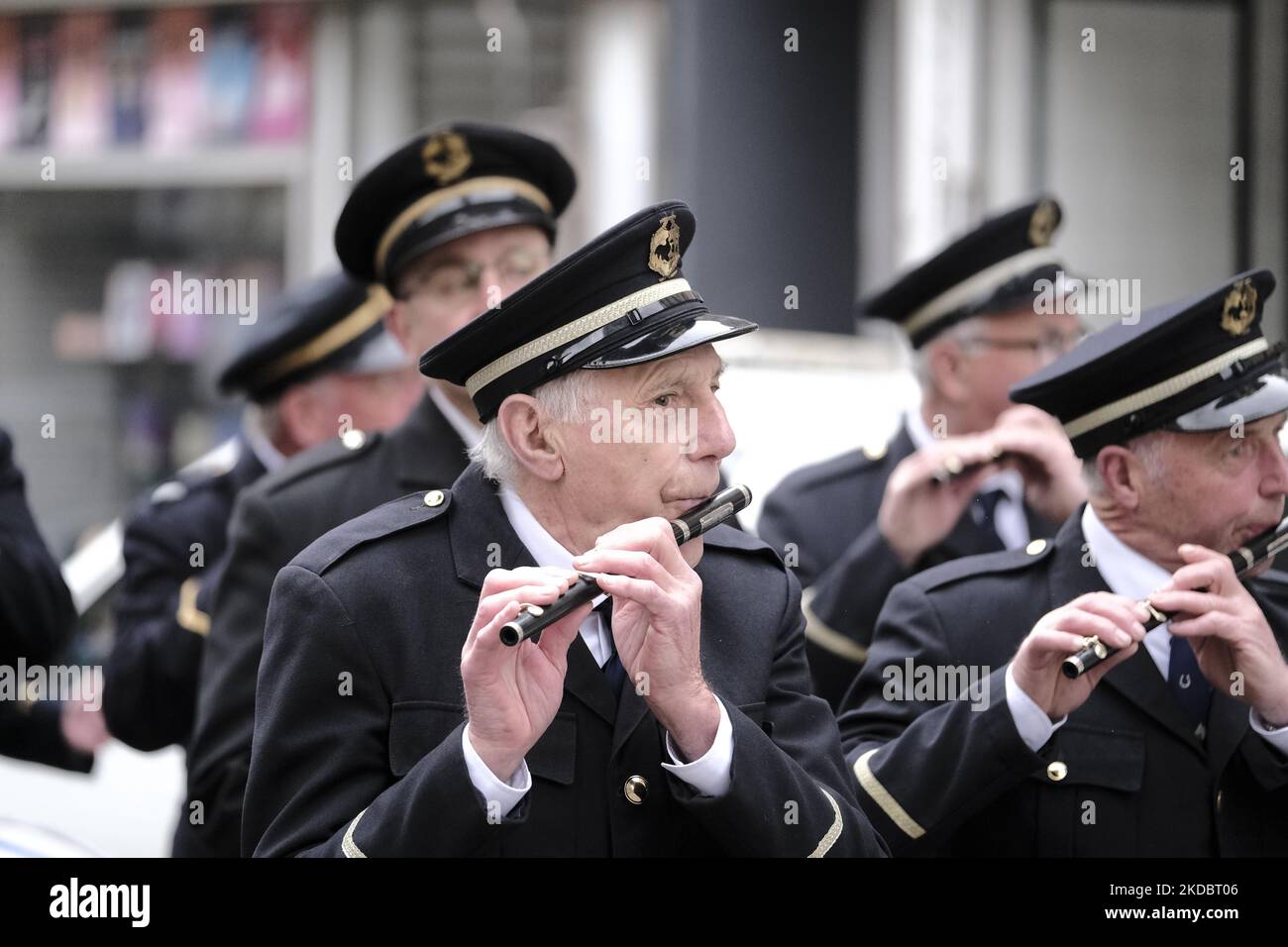 Hawick, UK. 09.Jun.2022. The Drums & Fifes, signal the start of the Common Riding proper at 6pm