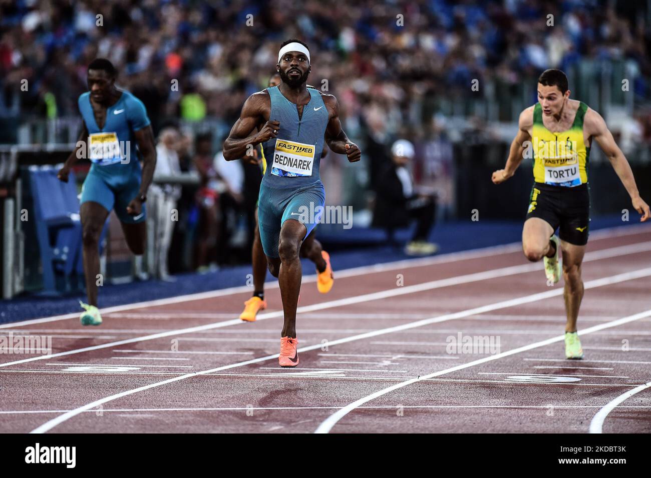 Bednarek of United States of America competes in 200 meters men during the IAAF Wanda
