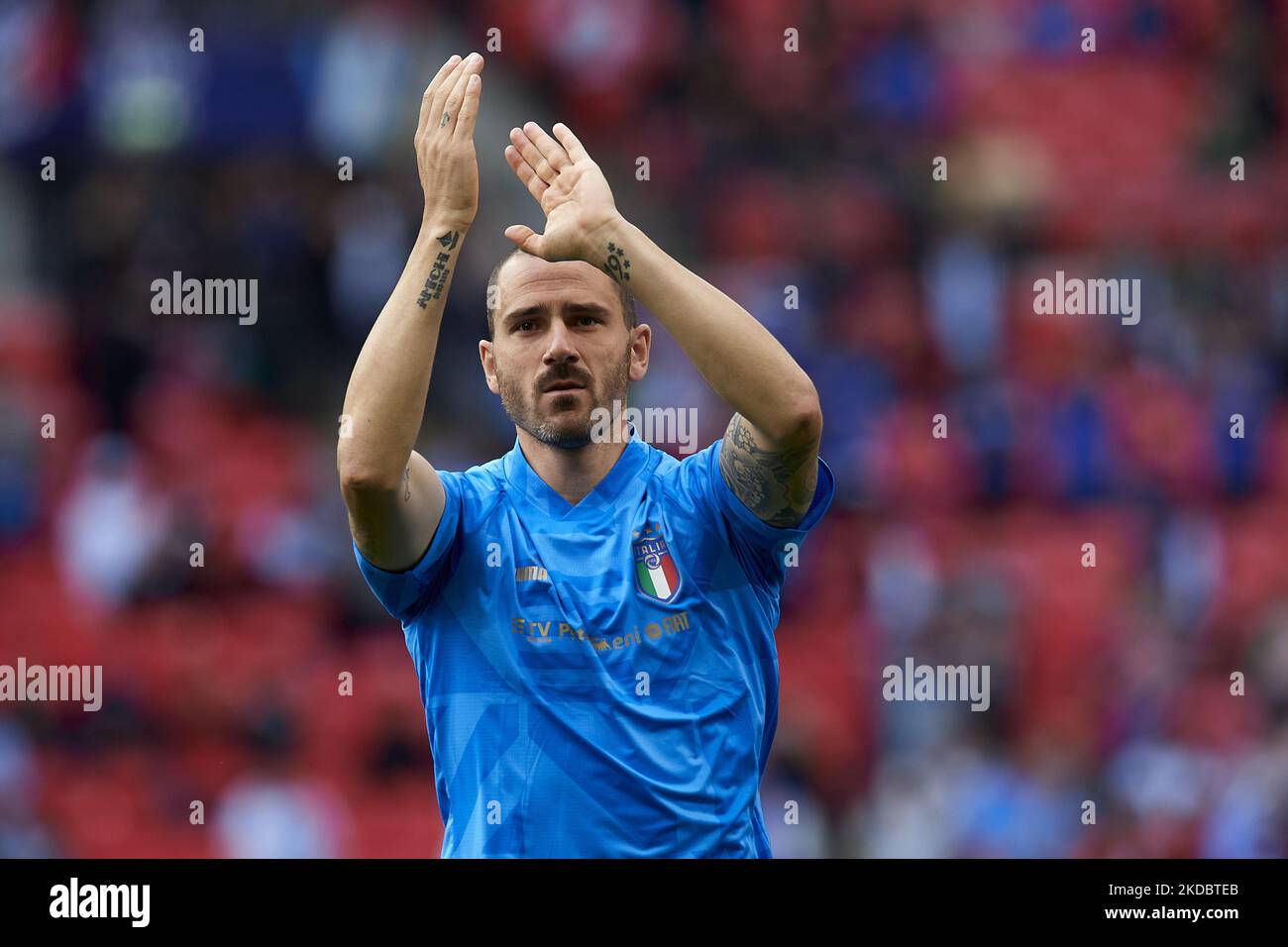 Leonardo Bonucci (Juventus FC) of Italy during the Finalissima 2022 match between Argentina and Italy at Wembley Stadium on June 1, 2022 in London, England. (Photo by Jose Breton/Pics Action/NurPhoto) Stock Photo