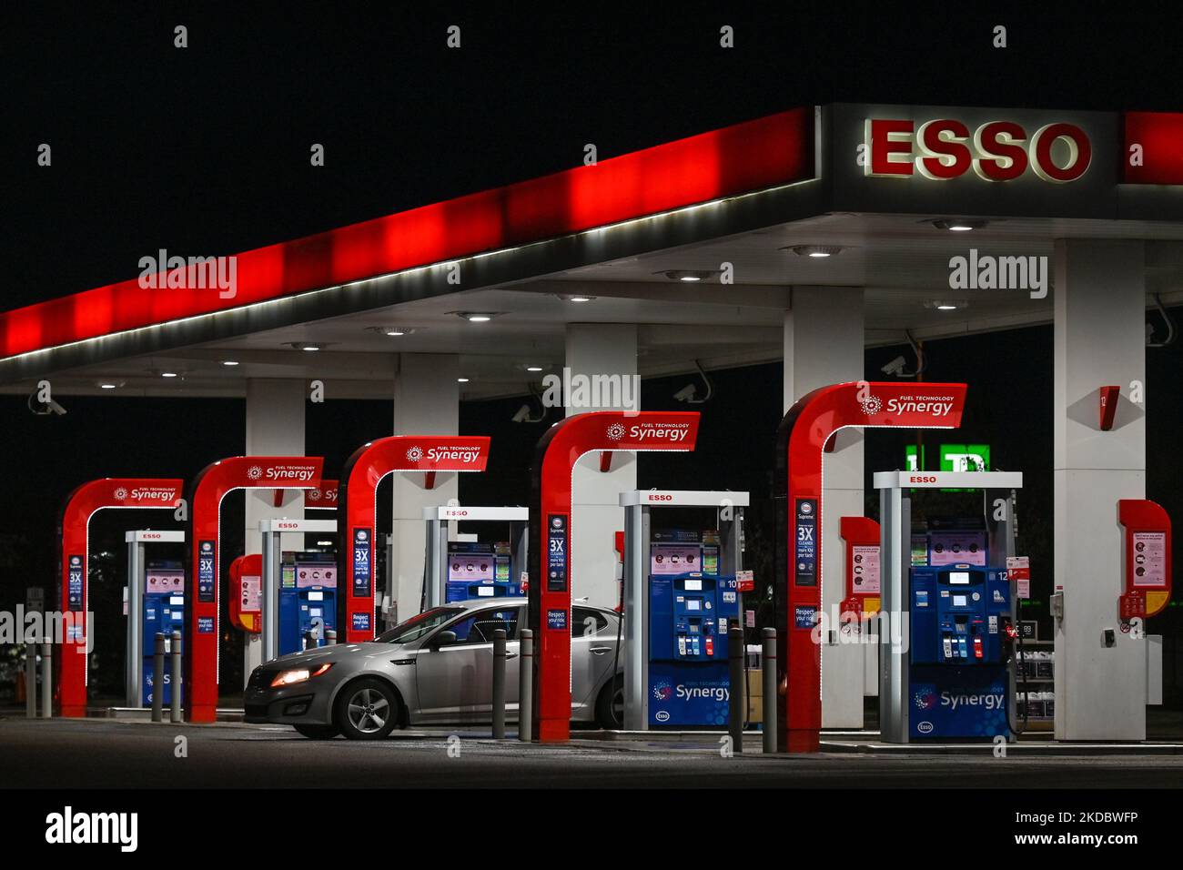 ESSO logo inside a gas station in South Edmonton area. Thursday, May 19