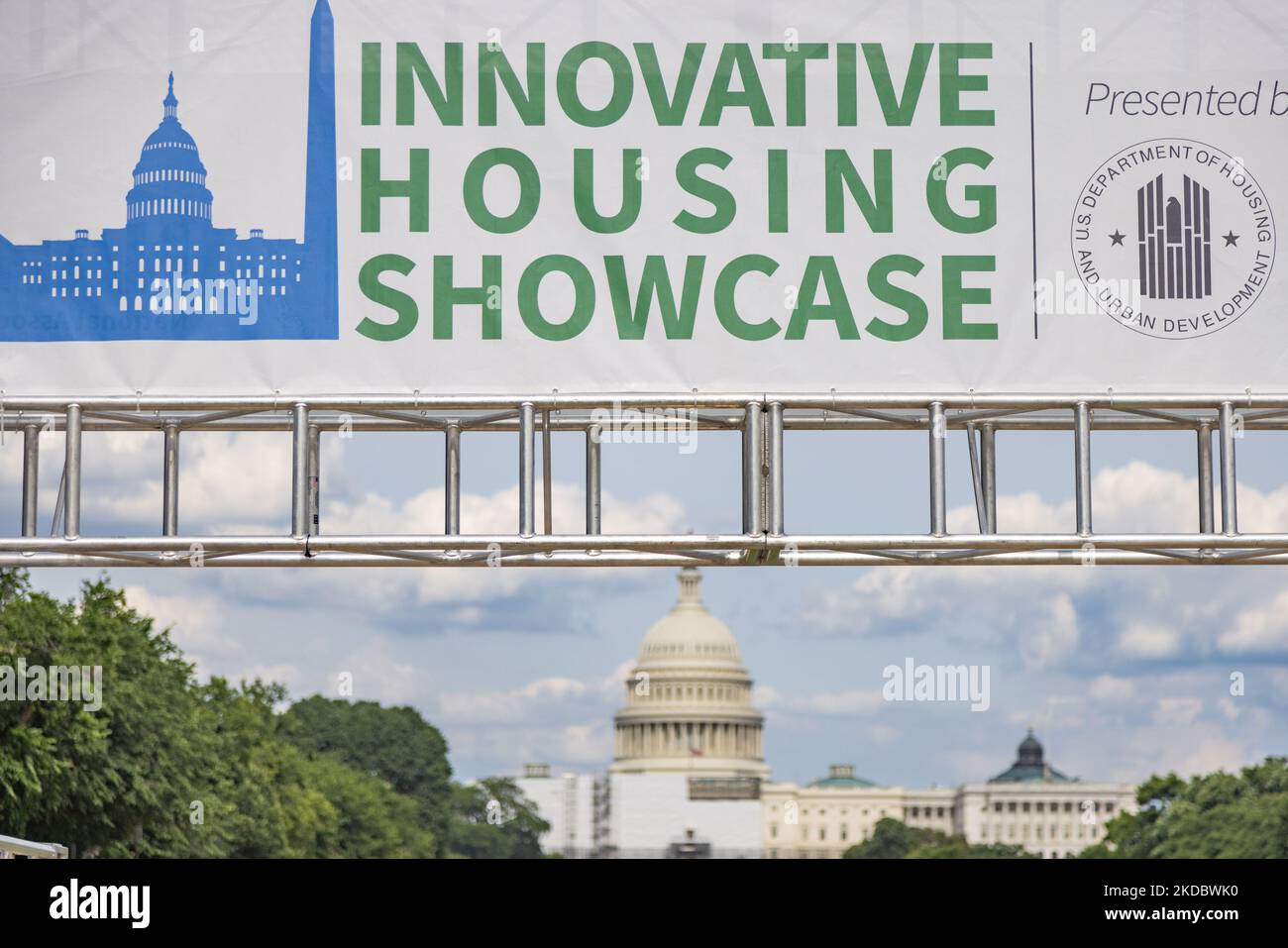 People attend the Innovative Housing Showcase, which features new