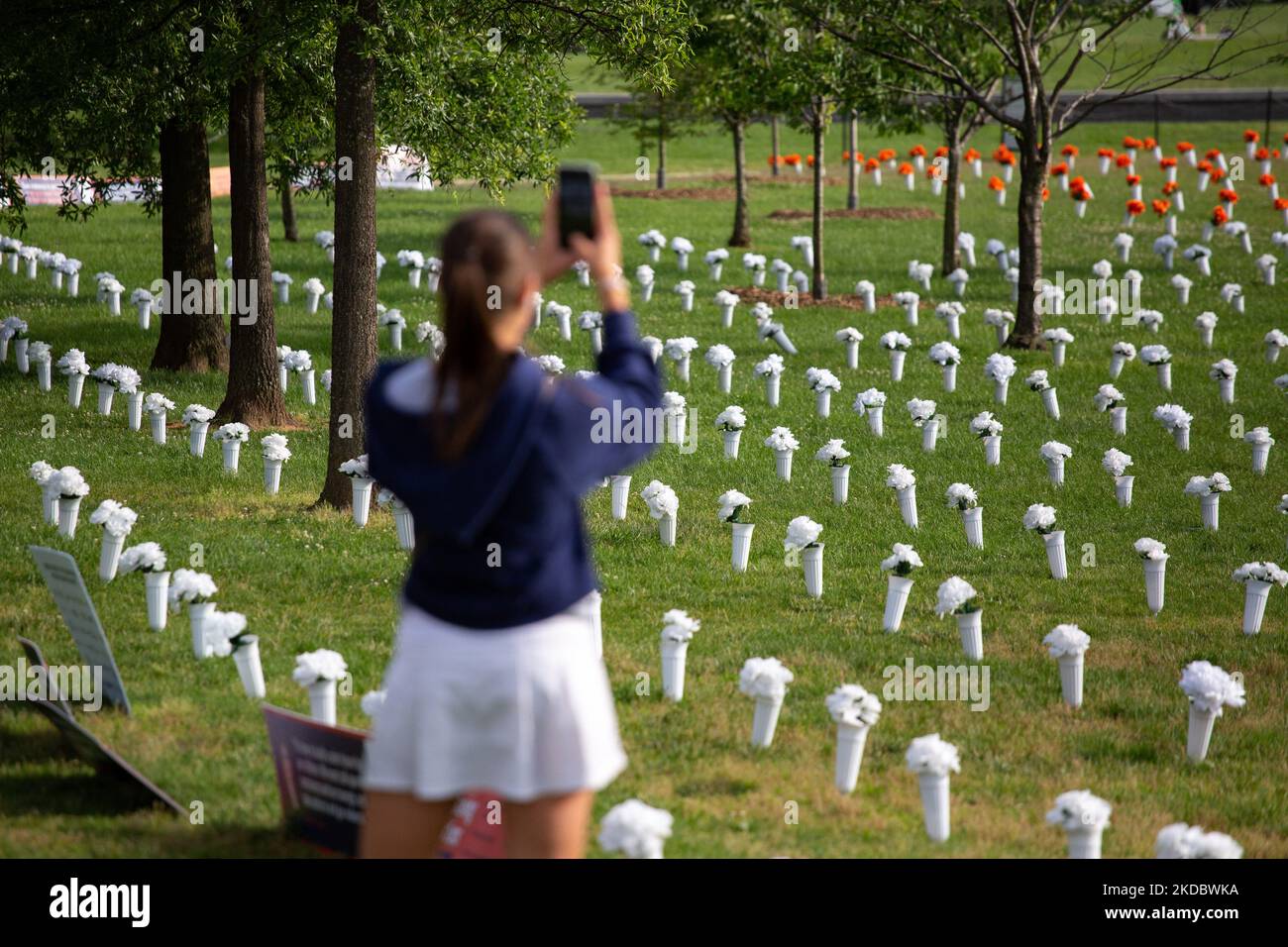 The National Gun Violence Memorial is seen on the National Mall in