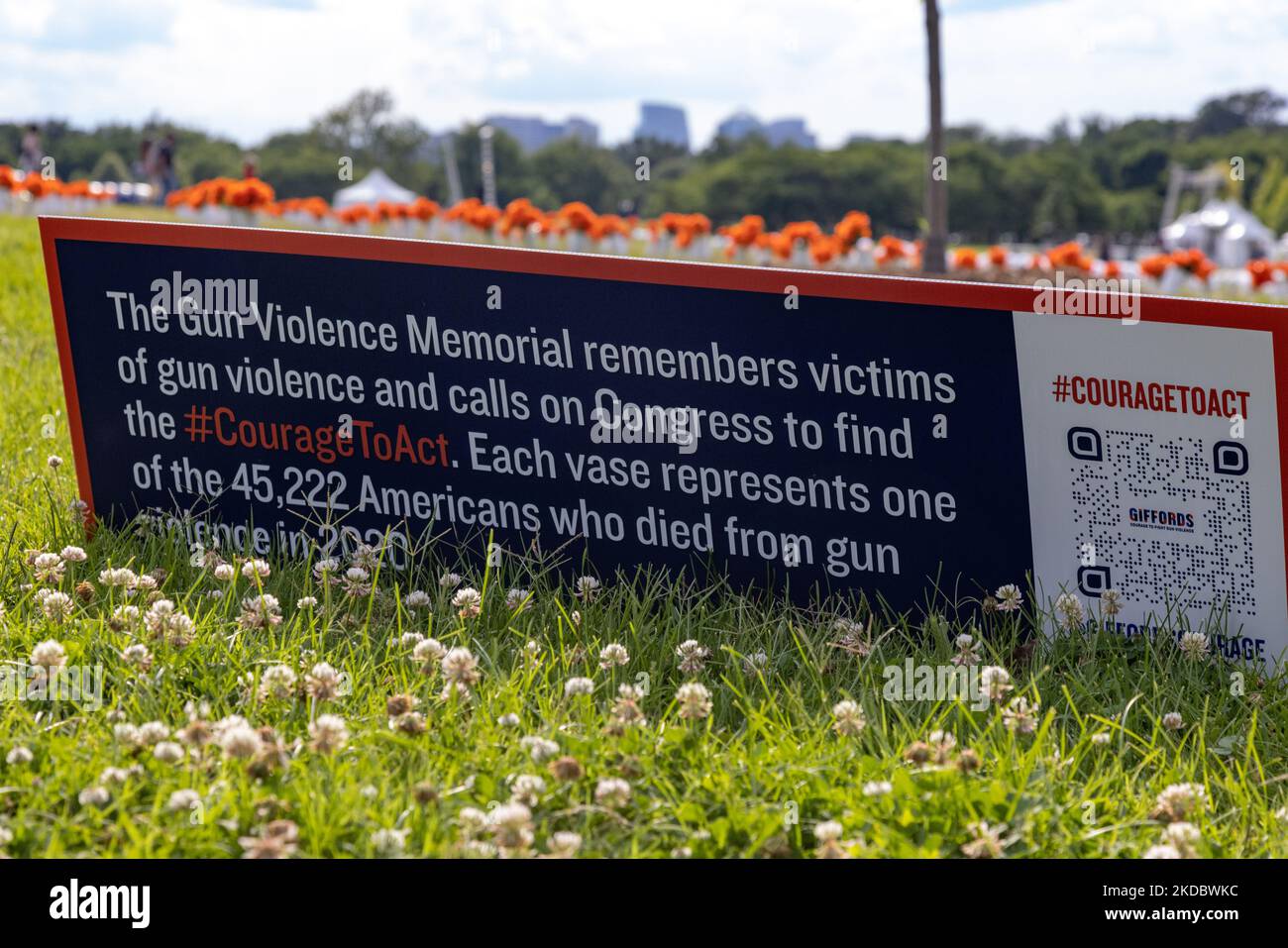 The National Gun Violence Memorial is seen on the National Mall in