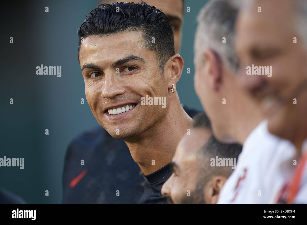 Cristiano Ronaldo (Manchester United) of Portugal prior the UEFA Nations League League A Group 2 match between Spain and Portugal at Estadio Benito Villamarin on June 2, 2022 in Seville, Spain. (Photo by Jose Breton/Pics Action/NurPhoto) Stock Photo