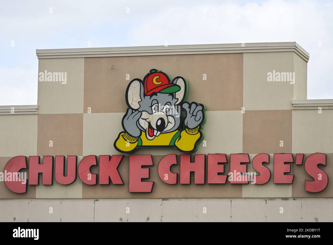 Logo of Chuck E Cheese's in South Edmonton Common. Friday, May 20, 2022