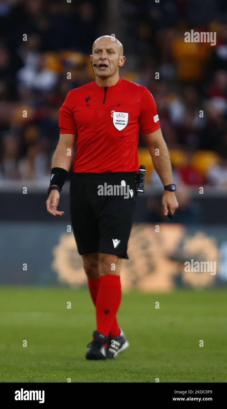 Referee Szymon Marciniak during UEFA Nations League - Group A3 between England against Italy at Molineux Stadium, Wolverhampton on 11th June , 2022 (Photo by Action Foto Sport/NurPhoto) Stock Photo