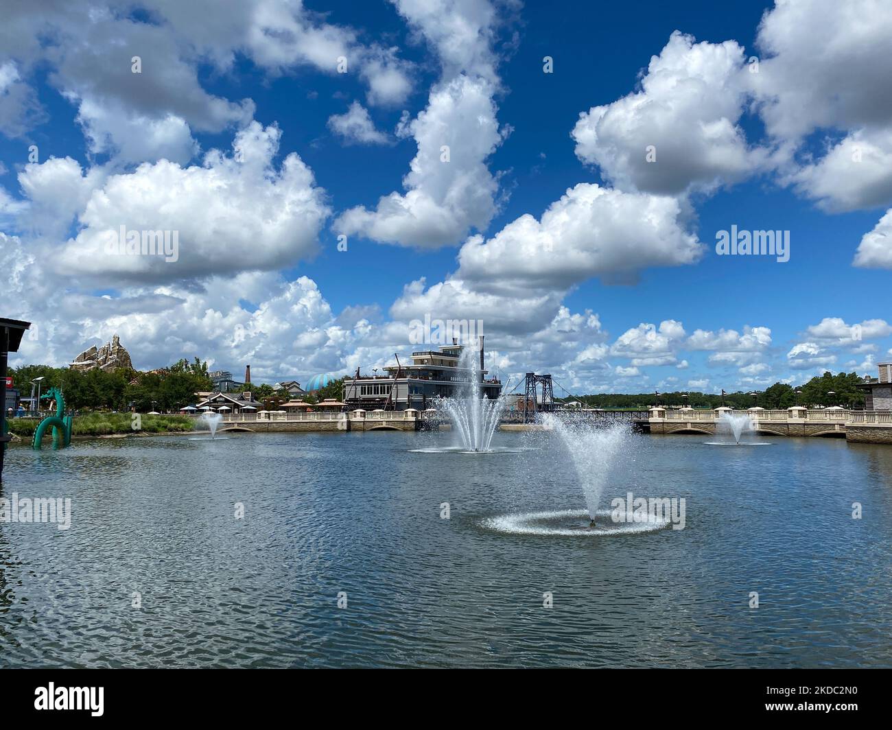 Orlando, FL USA July 19, 2020 A view of an outdoor mall in Orlando