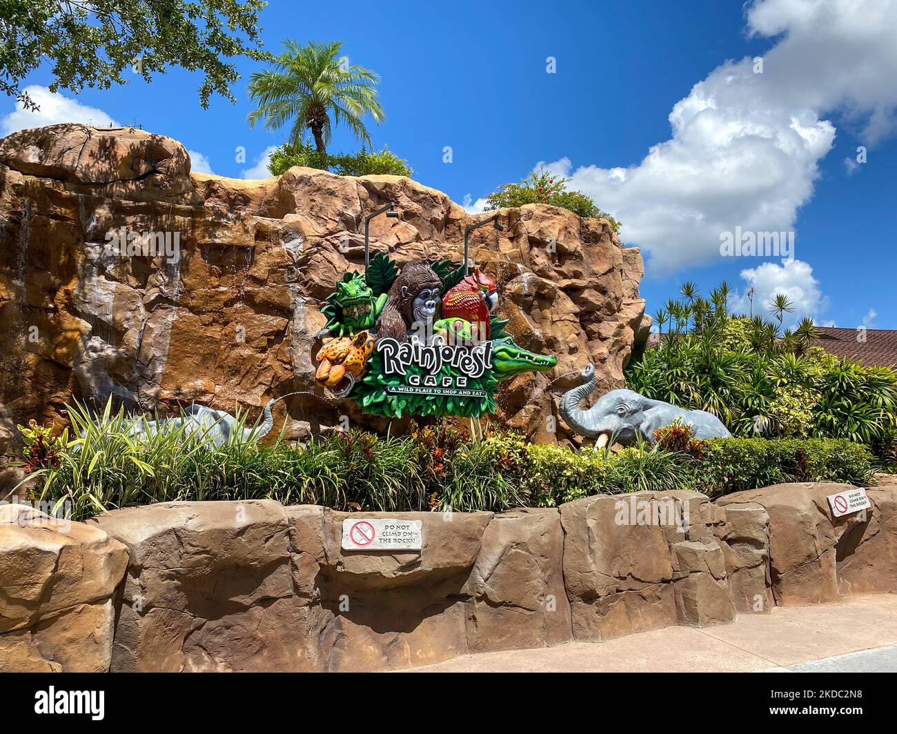 Orlando, FL USA July 19, 2020 A Rainforest Cafe Restaurant at an