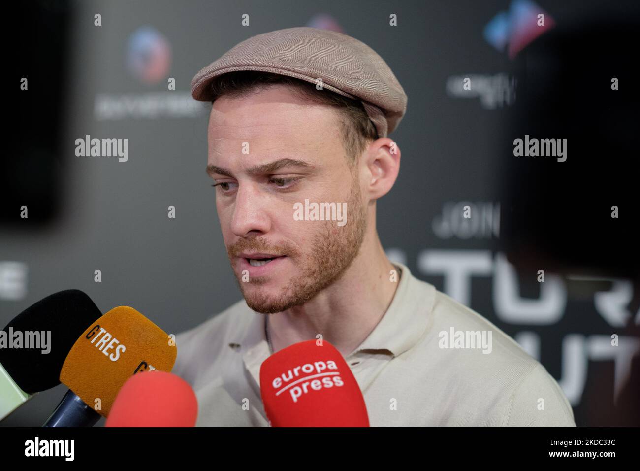 Turkish actor Kerem Bursin attends the photocall of the presentation of