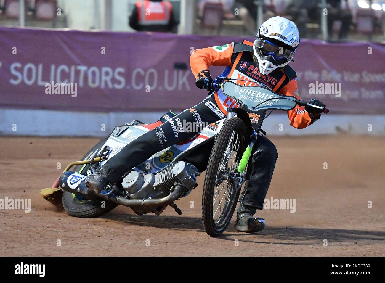 Luke Kileen during the SGB Premiership match between Belle Vue Aces and Wolverhampton Wolves at the National Speedway Stadium, Manchester on Monday 13th June 2022. (Photo by Eddie Garvey/MI News/NurPhoto) Stock Photo