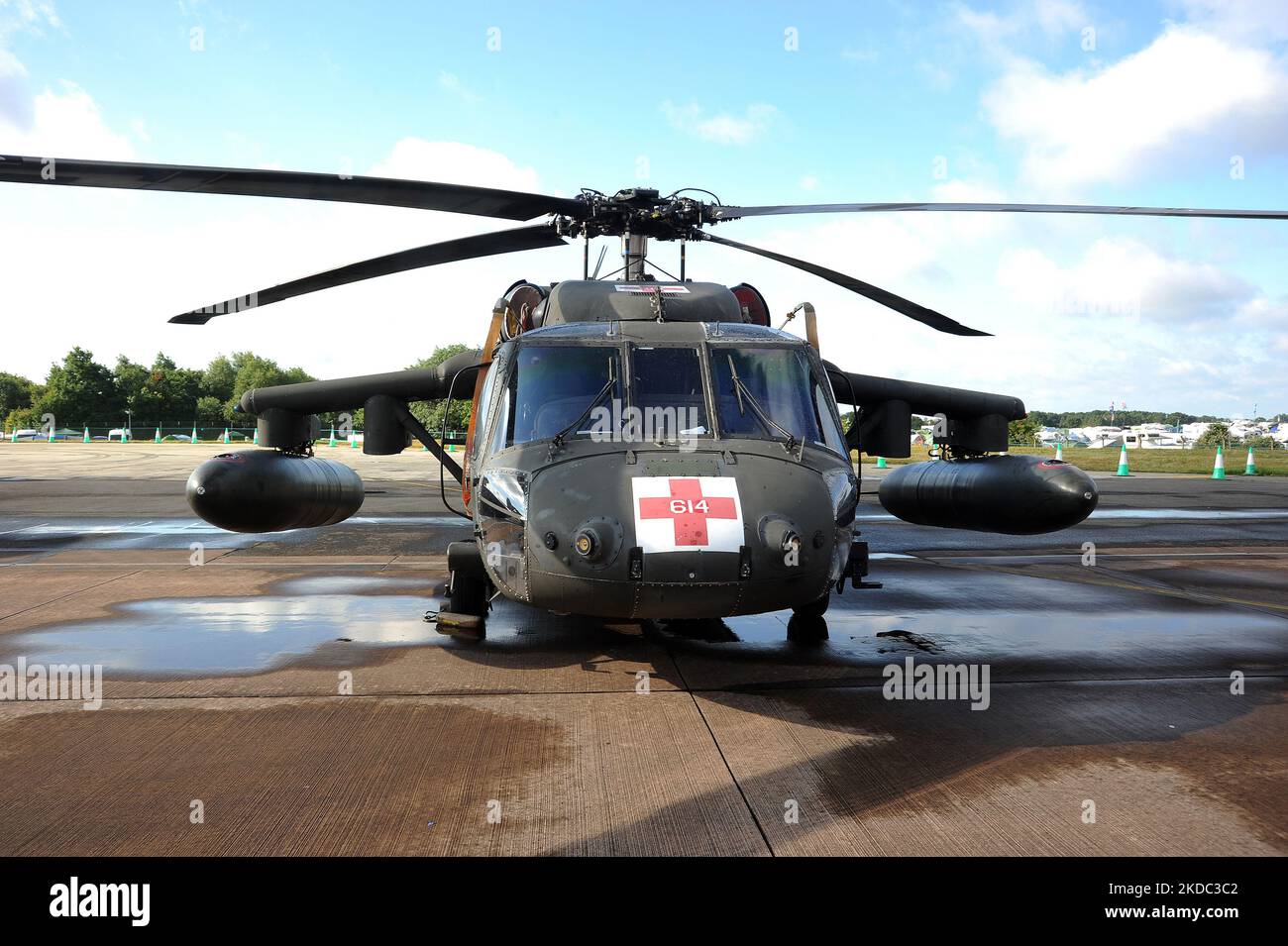 U.S. Army Europe 'Blackhawk' Helicopter. Stock Photo