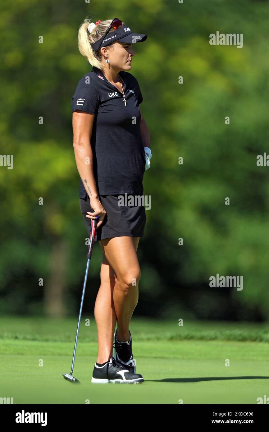 Lexi Thompson of Delray Beach, Florida waits on the 17th green during