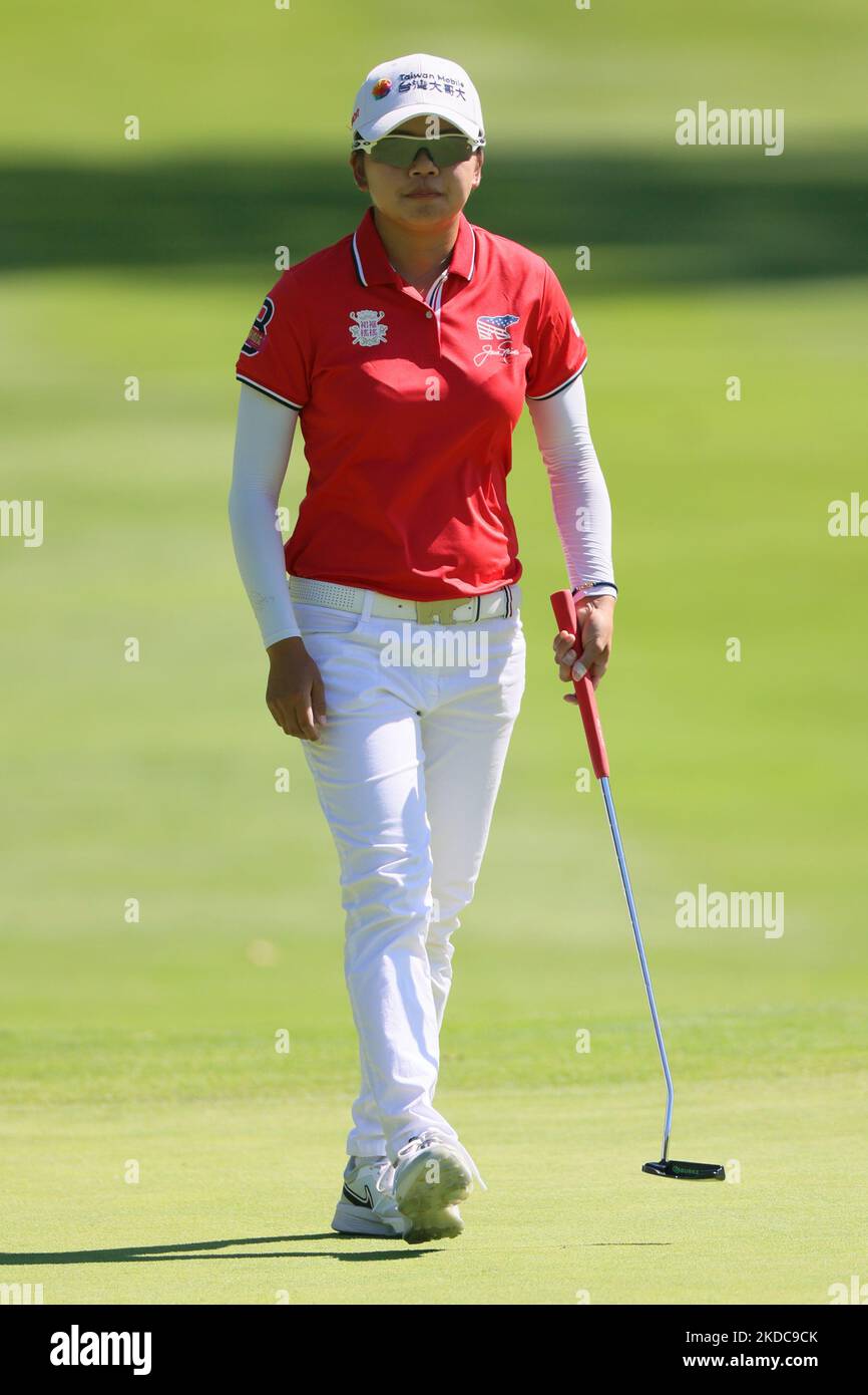 Wei-Ling Hsu of New Taipei City, Chinese Taipei walks on the 3rd green
