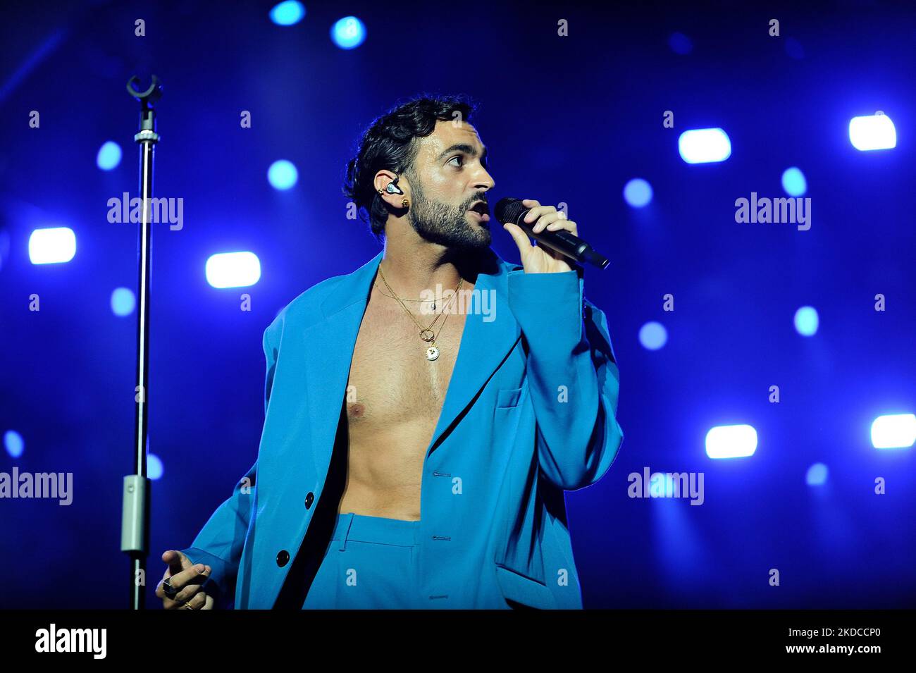 Marco Mengoni singing on the stagemilan san siro during the Italian singer Music Concert Marco Marco Mengoni singing on the stagemilan san siro during the Italian singer Music Concert Marco