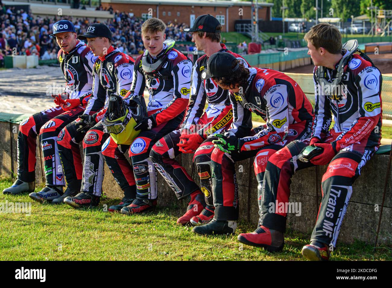 The Belle Vue ATPI Aces before the pre meeting parade during the SGB