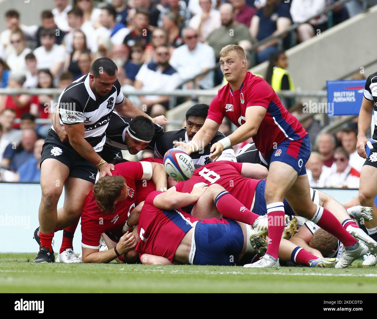 LONDON ENGLAND - JUNE 19 :England's Jack Walker (Harlequins, uncapped) during International Friendly between England against Barbarians F.C at Twickenham stadium, London on 19th June , 2022 (Photo by Action Foto Sport/NurPhoto) Stock Photo