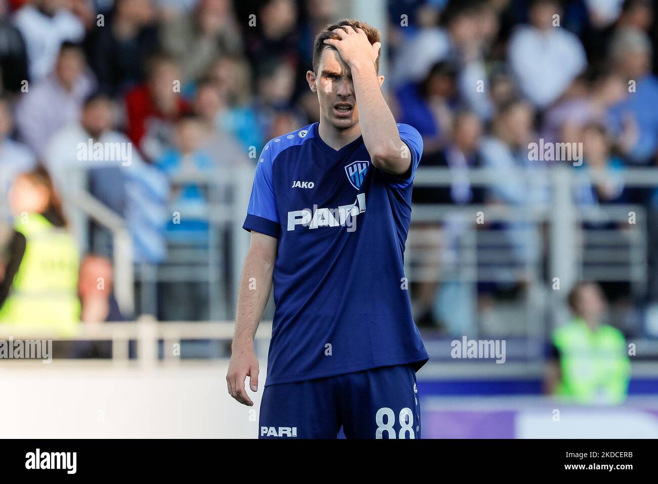 Ilya Berkovsky of Pari Nizhny Novgorod reacts during the PARI Premier Cup preseason tournament match between Zenit St. Petersburg and Pari Nizhny Novgorod on June 21, 2022 at Smena Stadium in Saint Petersburg, Russia. (Photo by Mike Kireev/NurPhoto) Stock Photo