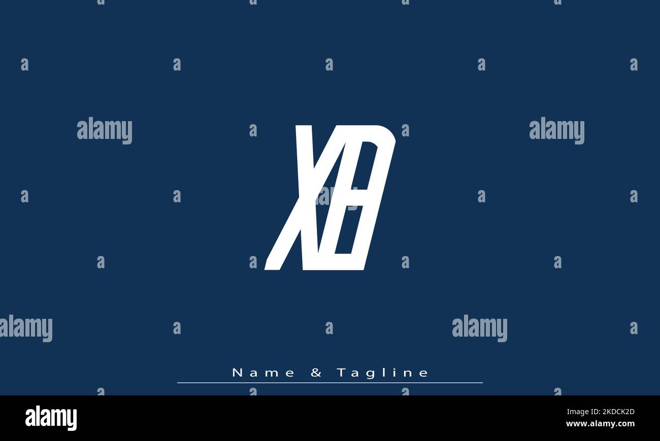 Alphabet letters Initials Monogram logo XB , BX Stock Vector