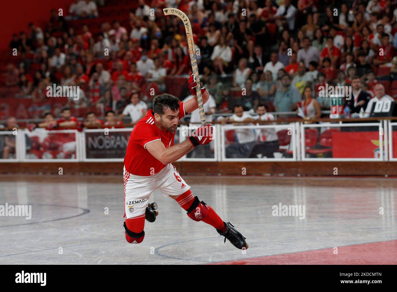 during the Rink Hockey playoffs 4th leg between SL Benfica and FC Porto, at Pavilhão Fidelidade, Lisboa, Portugal, 25, June, 2022 (Photo by João Rico/NurPhoto) Stock Photo