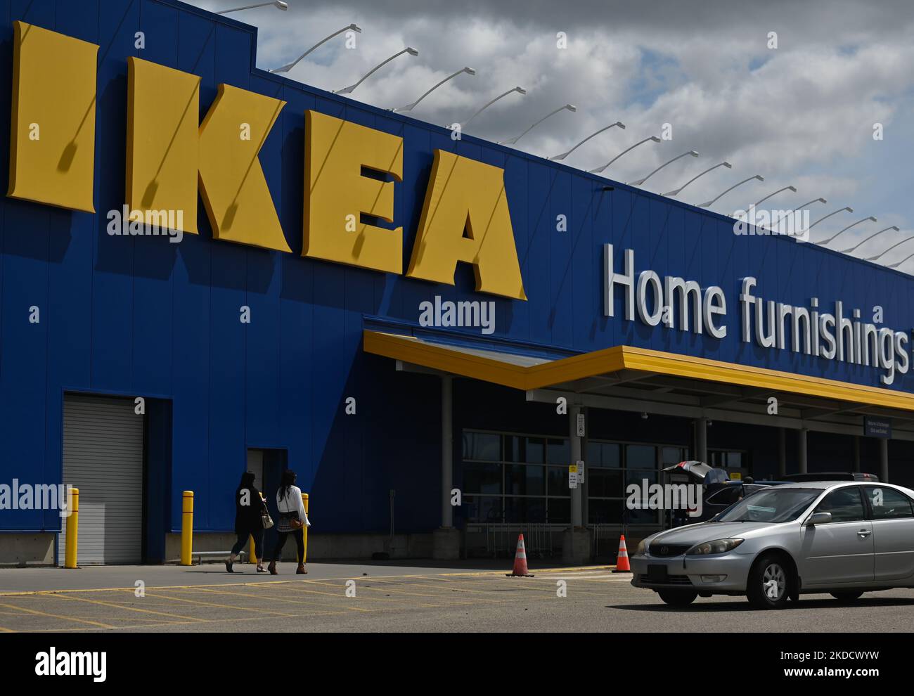 IKEA store and logo in South Edmonton Common. Friday, May 20, 2022, in
