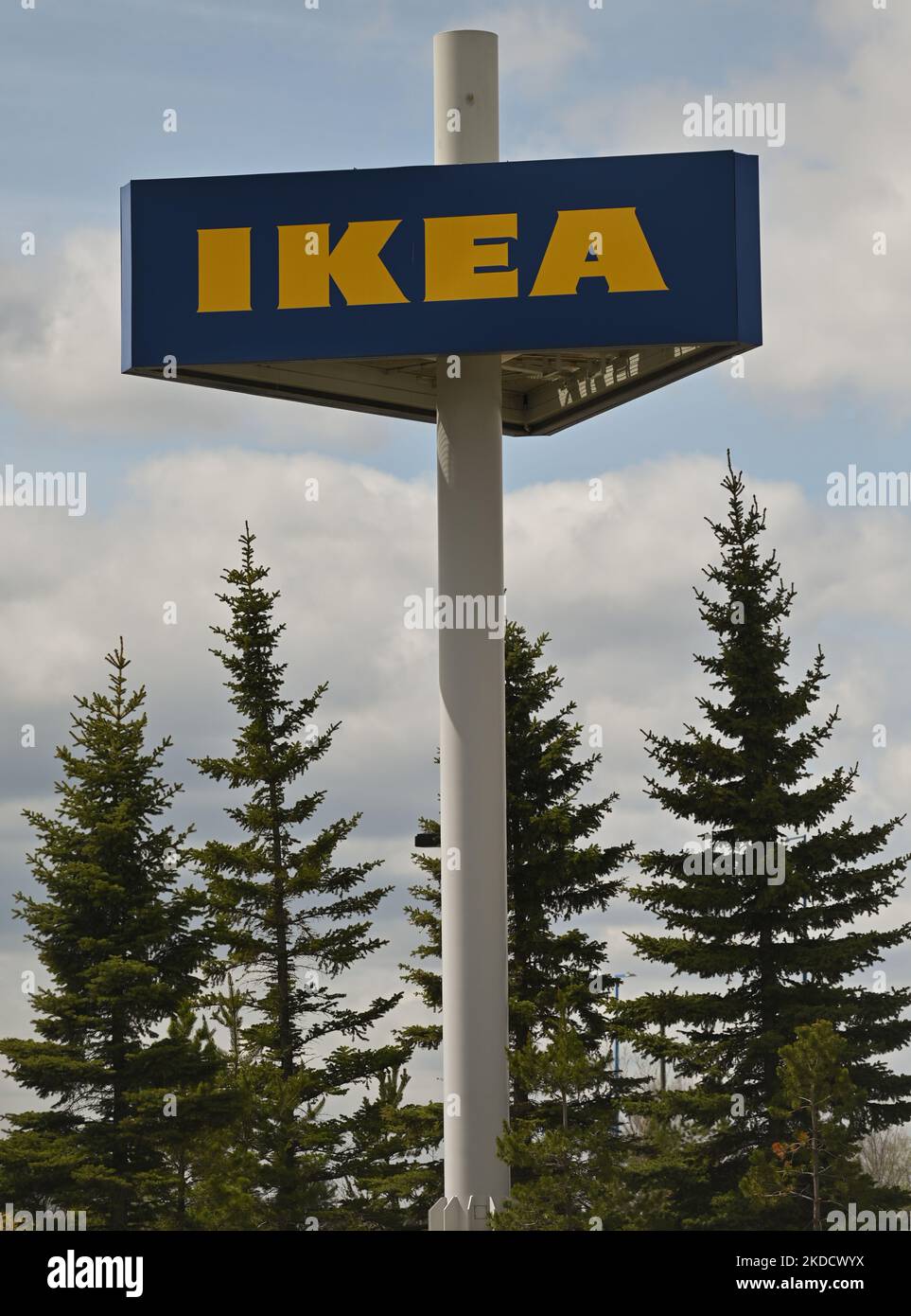 IKEA logo in South Edmonton Common. Friday, May 20, 2022, in Edmonton