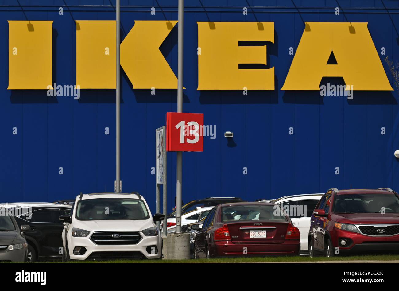 IKEA store and logo in South Edmonton Common. Friday, May 20, 2022, in