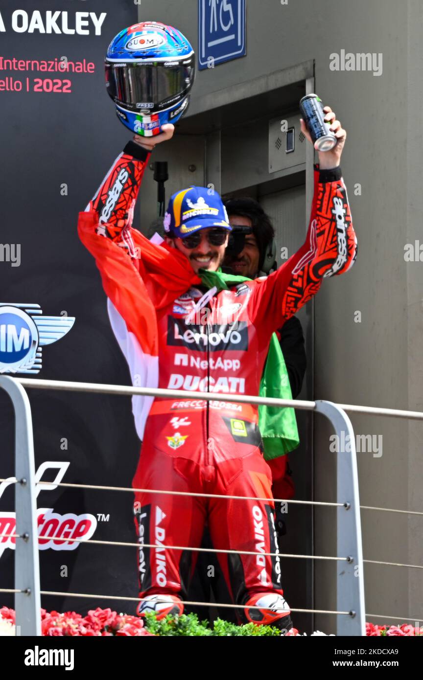 May 29, 2022, Scarperia (FI, Italy: Scarperia (FI), Italy, Mugello  International Circuit, May 29, 2022, MotoGP trophies during Gran Premio  dÃ¢â‚¬â„¢Italia Oakley Race - MotoGP World Championship. (Credit Image: ©  Alessio Marini/LPS