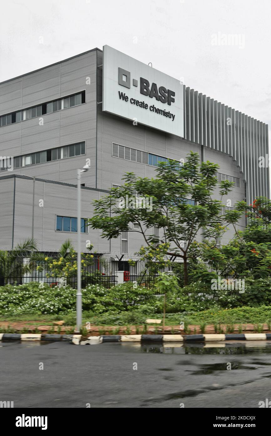 BASF chemical company building a located in the Mahindra Complex in