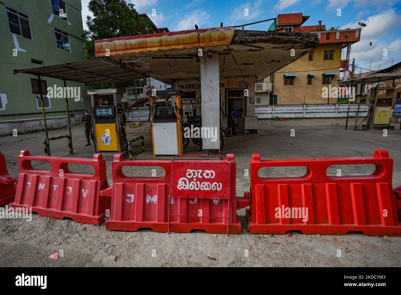 A fuel station in the Grandpass area in Colombo has been closed due to