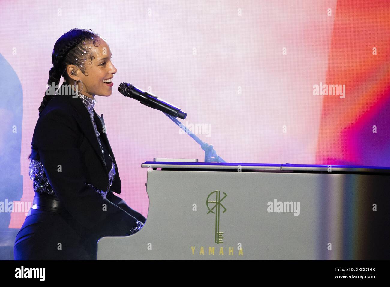 Alicia Keys live concert at Mediolanum Forum in Assago Italy June, 28 2022 (Photo by Andrea Ripamonti/NurPhoto) Stock Photo