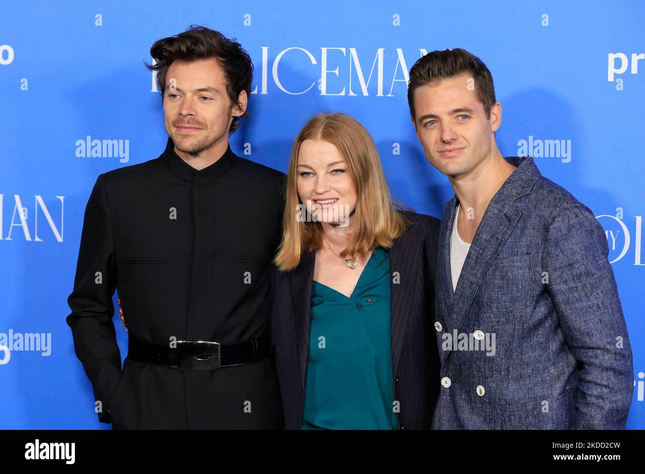 November 1, 2022, Westwood, CA, USA: LOS ANGELES - NOV 1:  Harry Styles, Sarah Schechter, Robbie Rogers at the My Policeman Los Angeles Premiere at Bruin Theater on November 1, 2022 in Westwood, CA (Credit Image: © Kay Blake/ZUMA Press Wire) Stock Photo