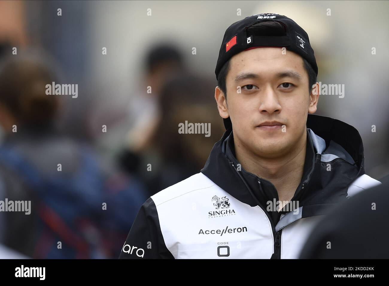 Zhou Guanyu during qualifying ahead of the F1 Grand Prix of Great