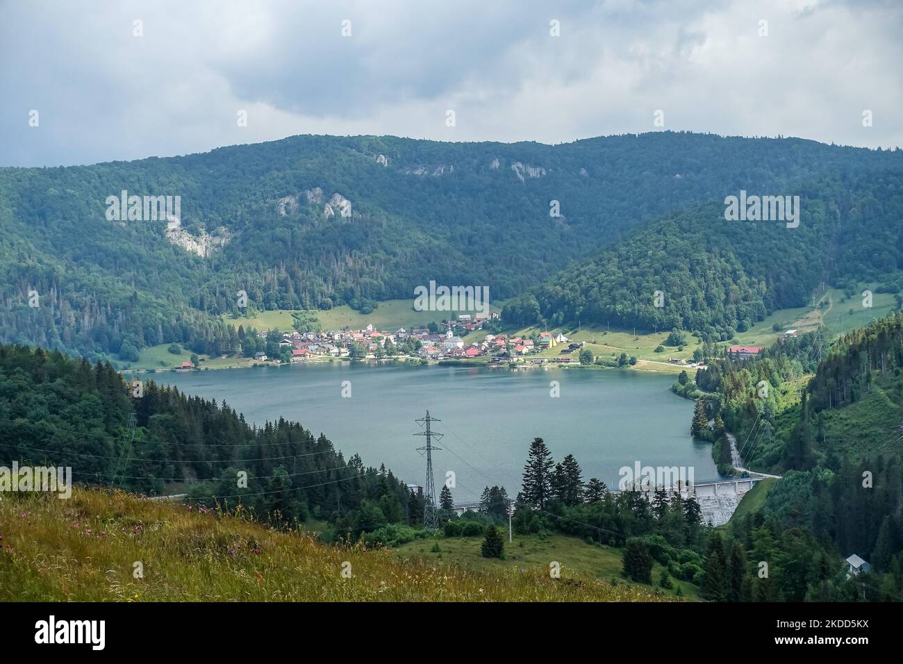 Palcmanska Masa lake is seen in Dedinky, Slovakia on 17 June 2022 (Photo by Michal Fludra/NurPhoto) Stock Photo