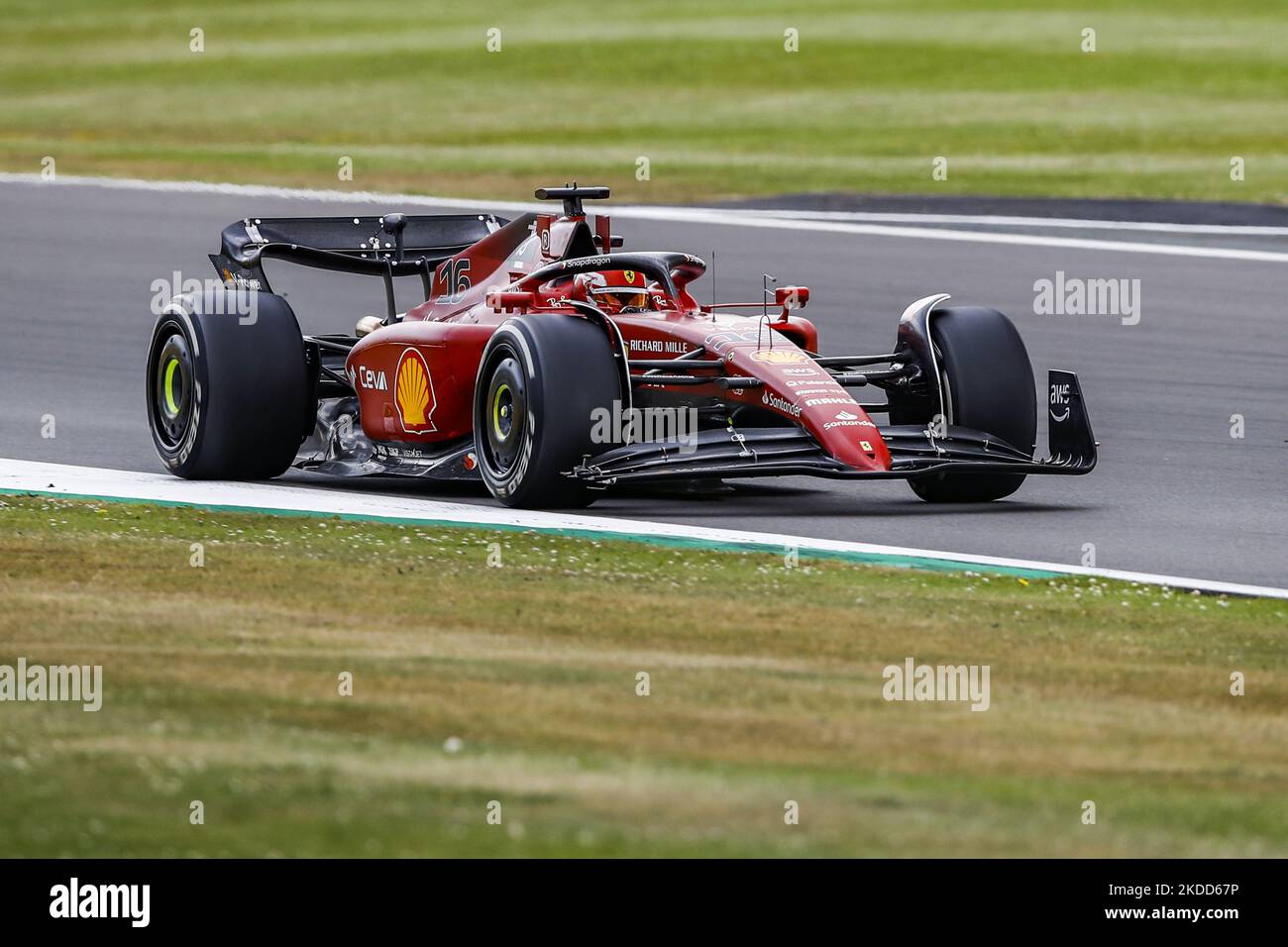 16 Charles Leclerc, Scuderia Ferrari, F1-75, action during the Formula 1 Grand Prix of Great Britain at Silverstone circuit from 31st of June to 3rd of July, 2022 in Northampton, England. (Photo by Gongora/NurPhoto) Stock Photo
