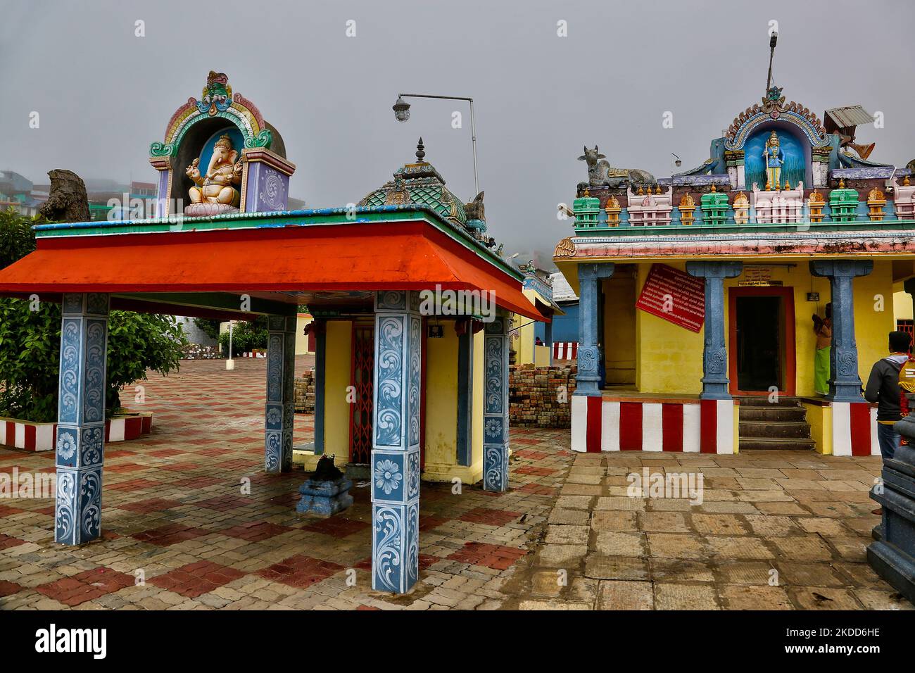 Kuzhanthai Velappar Temple (Arulmigu Kuzhanthai Velappar Thirukkovil) located in the Poombarai Village in Kodaikanal, Tamil Nadu, India, on May 17, 2022. This historic temple is over 3000 years old was consecrated by his holiness Bhogar. (Photo by Creative Touch Imaging Ltd./NurPhoto) Stock Photo
