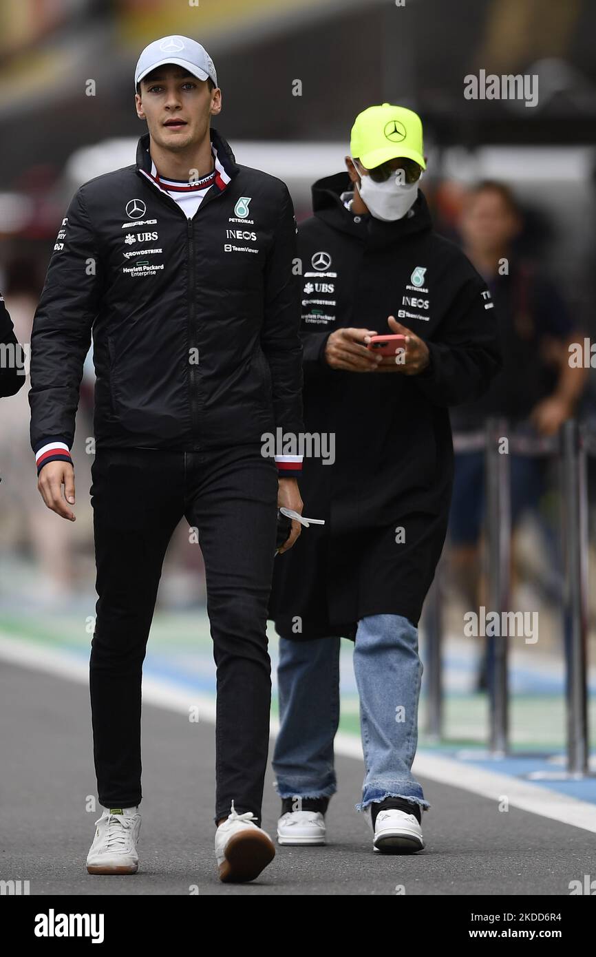 2023 Mercedes AMG Petronas George Russell 63 Blue Logo Mug - GPStore