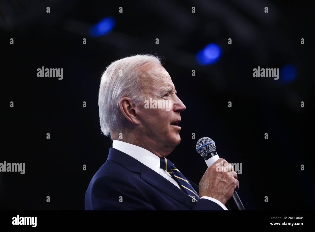 U.S. President Joe Biden is holding a press conference during the NATO Summit at the IFEMA congress centre in Madrid, Spain on June 30, 2022. (Photo by Beata Zawrzel/NurPhoto) Stock Photo